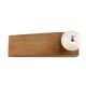 2 Pieces Cream Crackle Ceramic Wooden Door Stopper